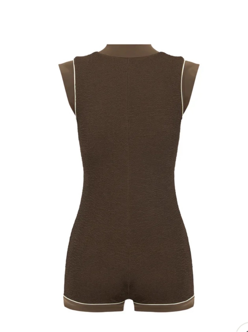 9297. Free People X Its Now Cool Button Up Onesie - Picture 4 of 5